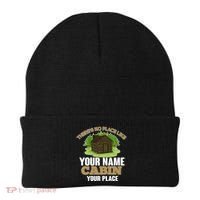 Custom Cabin Camping Trip Personalize Beanie thumb 0
