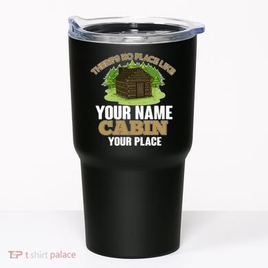Custom Cabin Camping Trip Personalize Tumbler