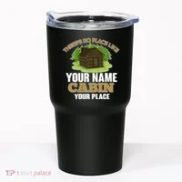 Custom Cabin Camping Trip Personalize Tumbler thumb 0