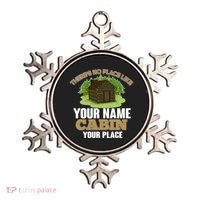 Custom Cabin Camping Trip Personalize Ornament thumb 0