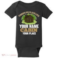 Custom Cabin Camping Trip Personalize Baby Bodysuit thumb 0