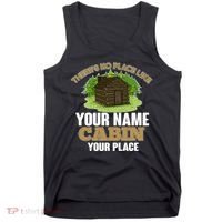 Custom Cabin Camping Trip Personalize Tank Top thumb 0