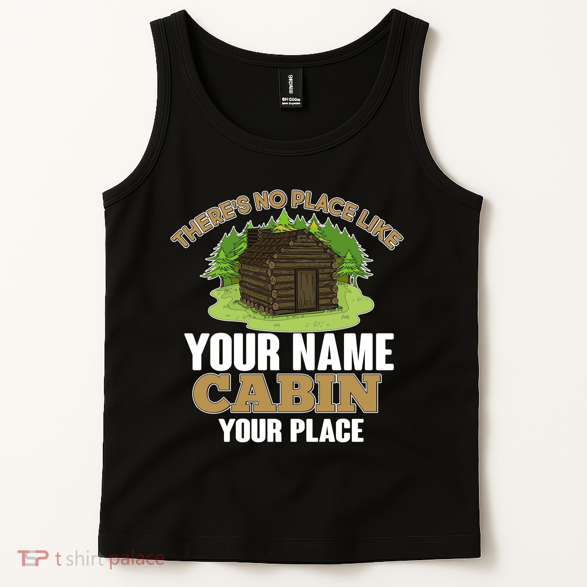 Custom Cabin Camping Trip Personalize Tank Top