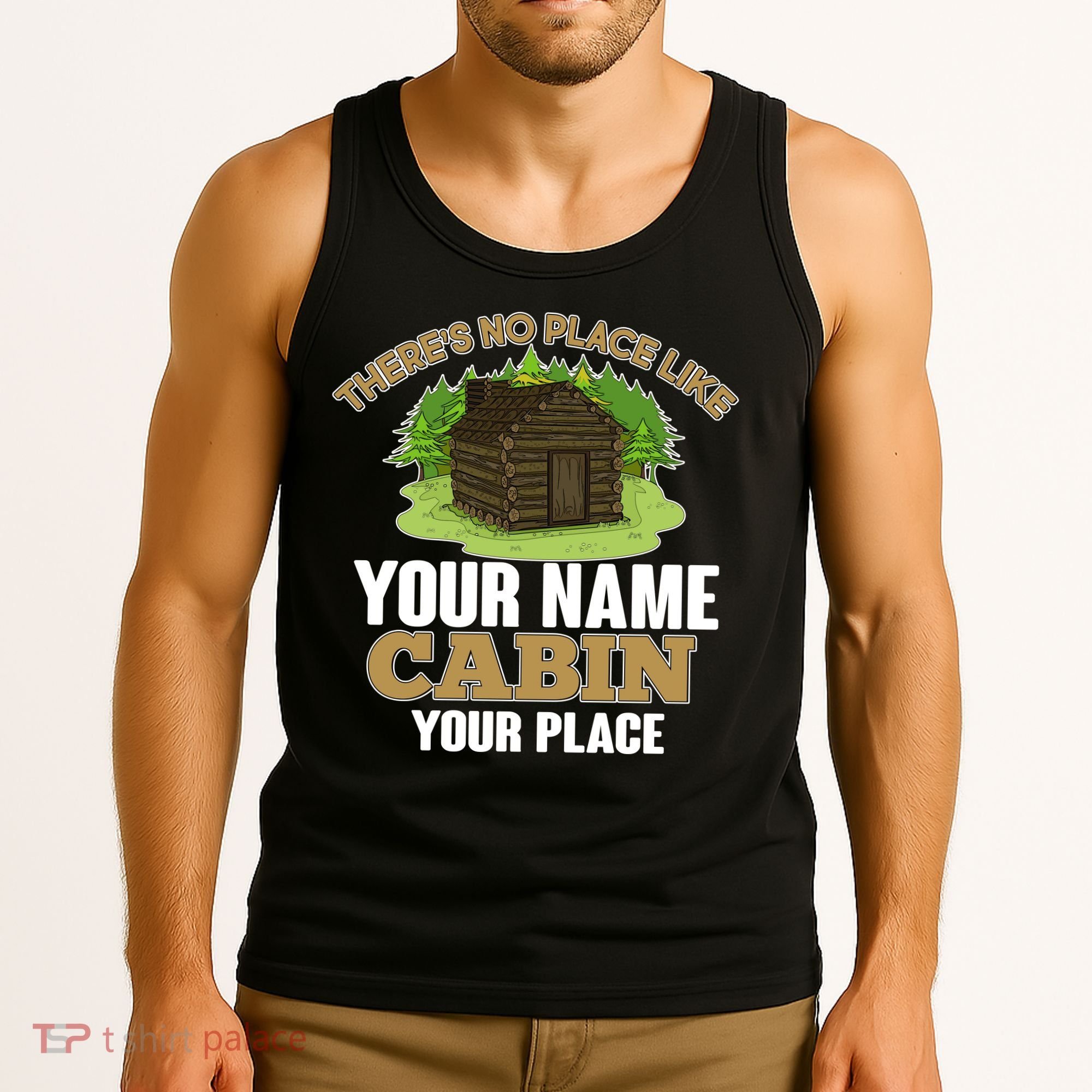Custom Cabin Camping Trip Personalize Tank Top