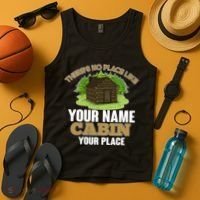 Custom Cabin Camping Trip Personalize Tank Top thumb 4