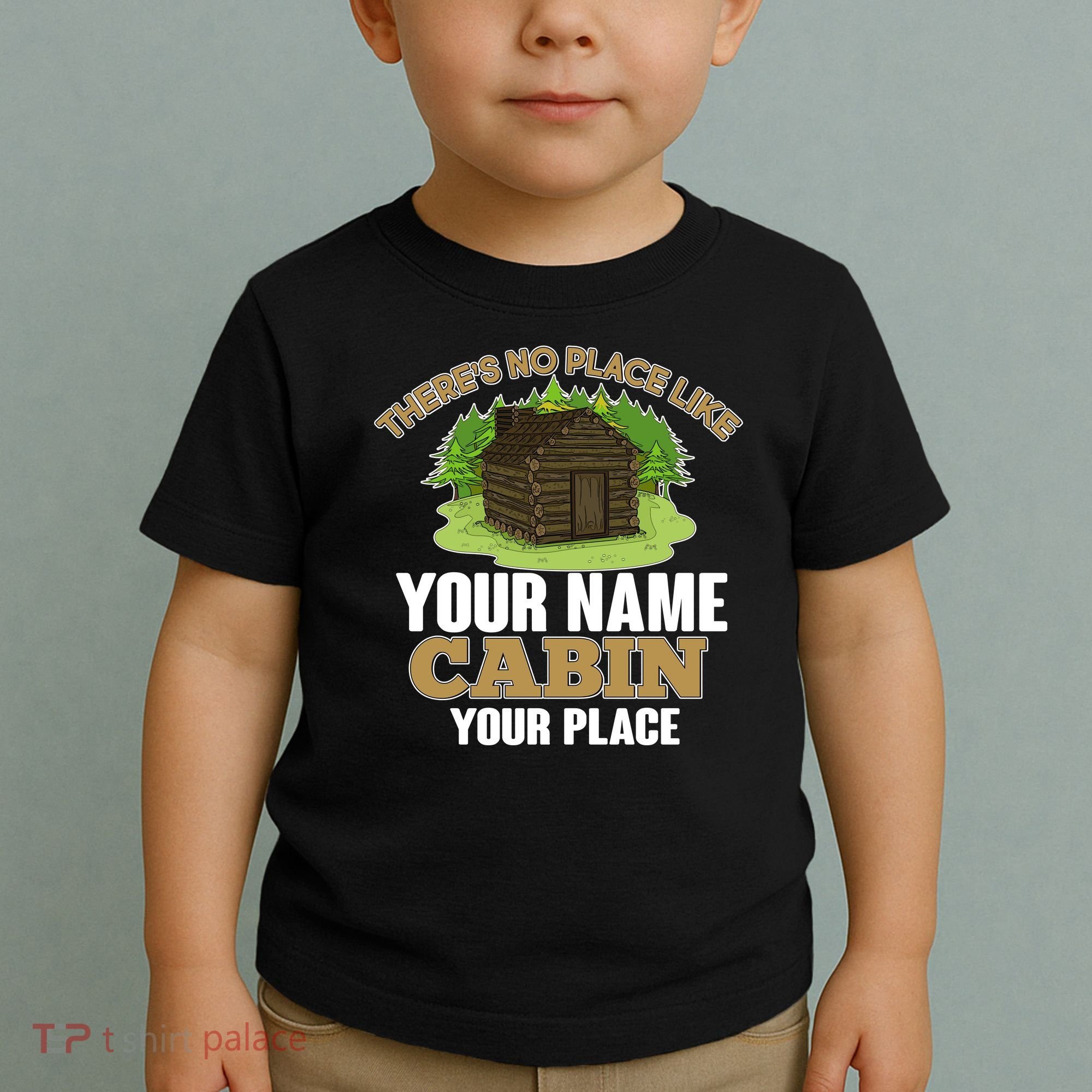 Custom Cabin Camping Trip Personalize Toddler T-Shirt