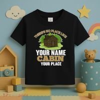 Custom Cabin Camping Trip Personalize Toddler T-Shirt thumb 3