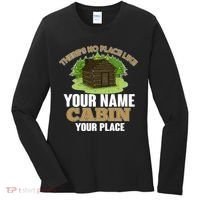 Custom Cabin Camping Trip Personalize Women's Long Sleeve Shirt thumb 0