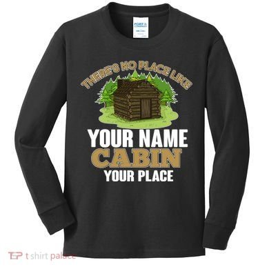 Custom Cabin Camping Trip Personalize Kids Long Sleeve Shirt