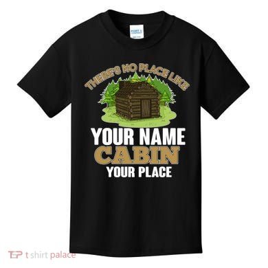 Custom Cabin Camping Trip Personalize Kids T-Shirt