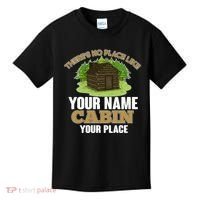 Custom Cabin Camping Trip Personalize Kids T-Shirt thumb 0