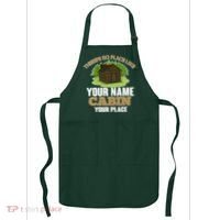 Custom Cabin Camping Trip Personalize Apron thumb 0
