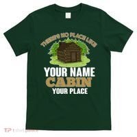 Custom Cabin Camping Trip Personalize T-Shirt thumb 0