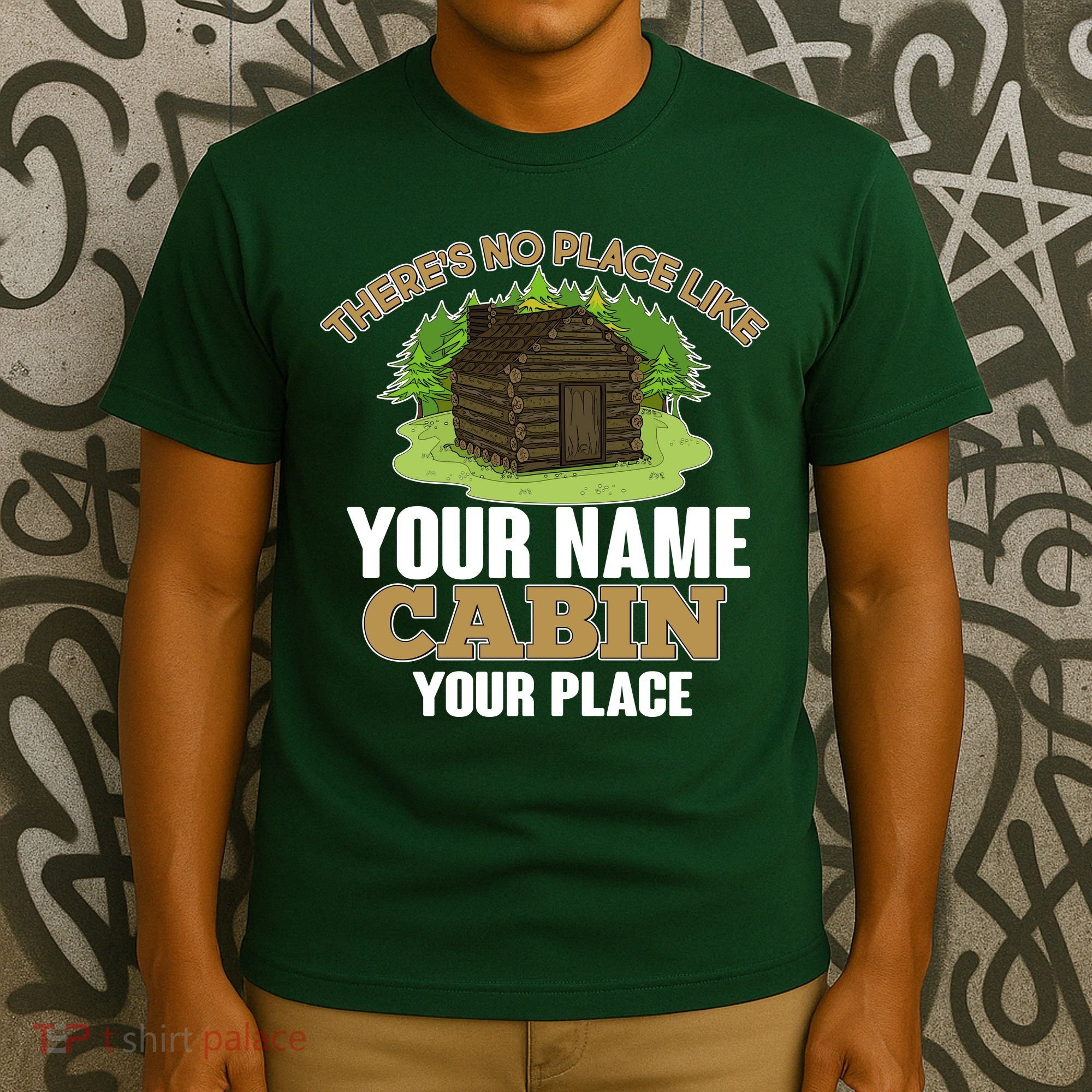 Custom Cabin Camping Trip Personalize T-Shirt