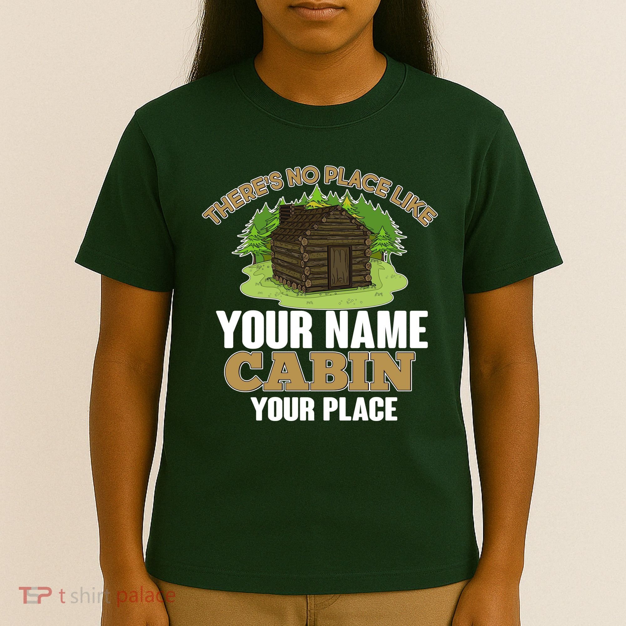 Custom Cabin Camping Trip Personalize T-Shirt
