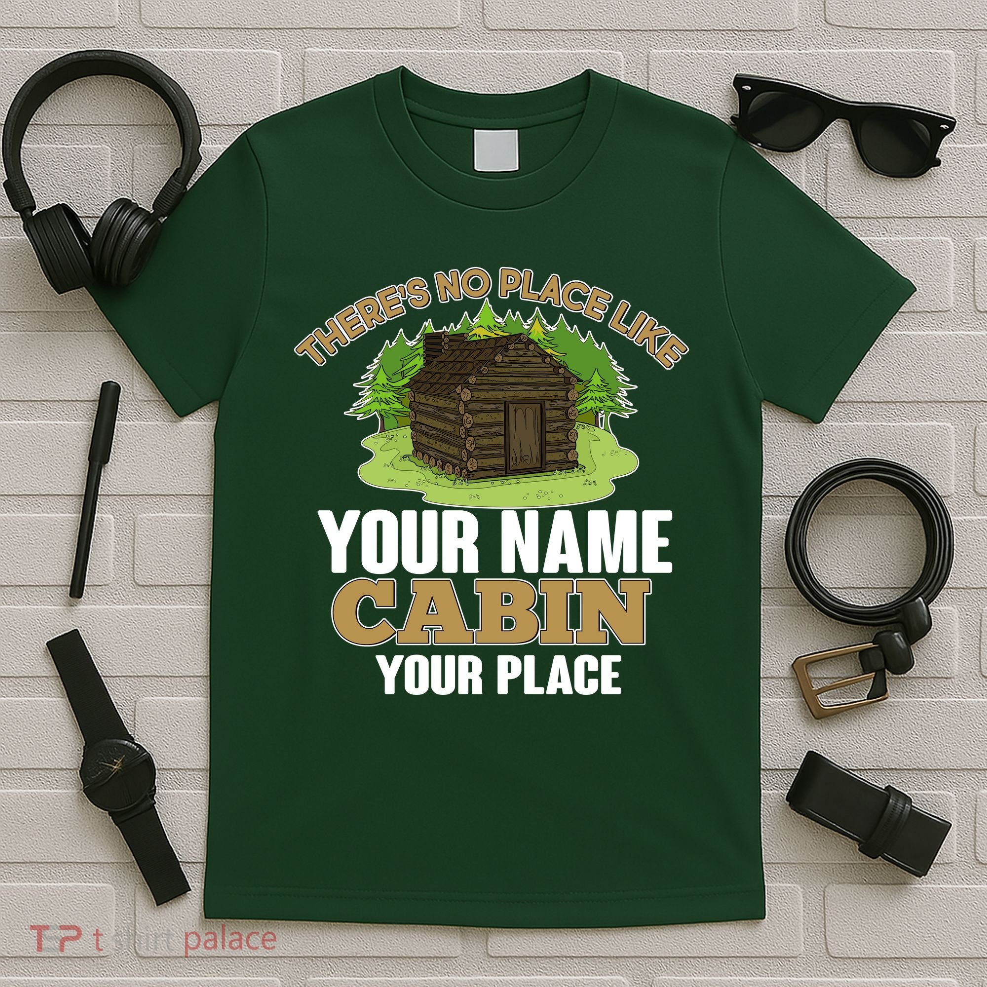 Custom Cabin Camping Trip Personalize T-Shirt