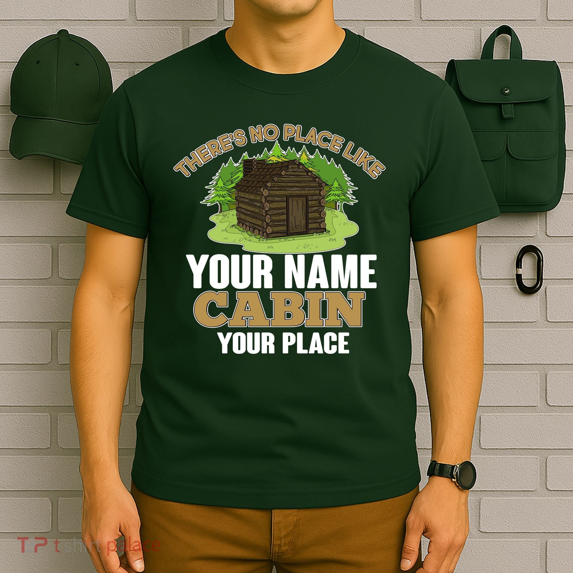 Custom Cabin Camping Trip Personalize T-Shirt