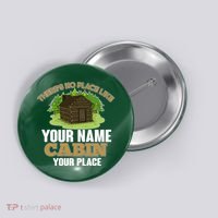 Custom Cabin Camping Trip Personalize Button thumb 0