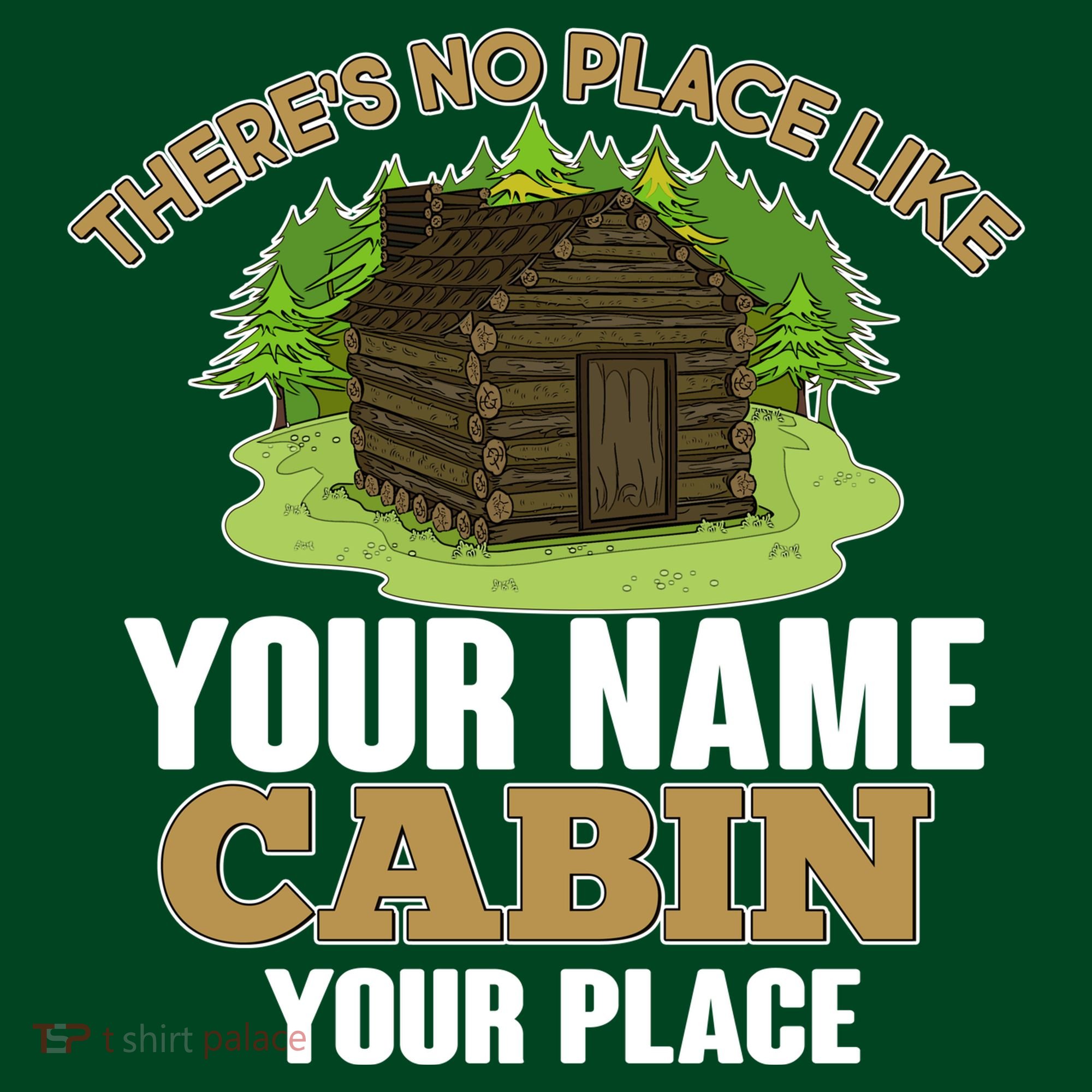 Custom Cabin Camping Trip Personalize Button