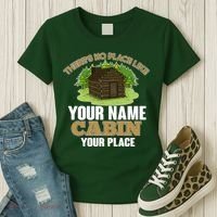 Custom Cabin Camping Trip Personalize Women's T-Shirt thumb 3