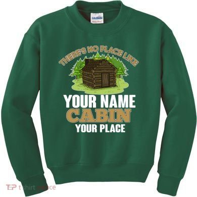 Custom Cabin Camping Trip Personalize Kids Sweatshirt