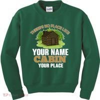 Custom Cabin Camping Trip Personalize Kids Sweatshirt thumb 0
