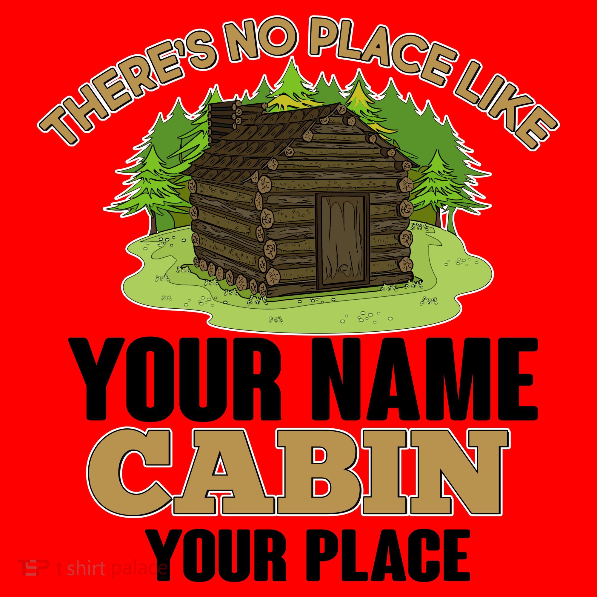 Custom Cabin Camping Trip Personalize Santa Hat