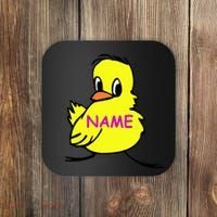 Custom Chick Funny Cute Personalize Coaster thumb 0