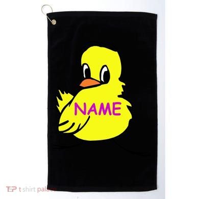 Custom Chick Funny Cute Personalize Golf Towel