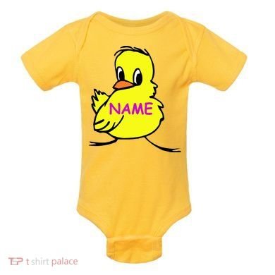 Custom Chick Funny Cute Personalize Baby Bodysuit