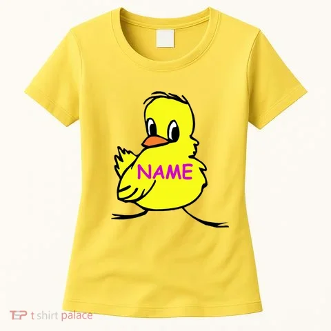 Custom Chick Funny Cute Personalize Women's T-Shirt in the selected color
