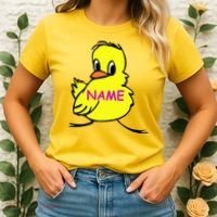 Custom Chick Funny Cute Personalize Women's T-Shirt thumb 2
