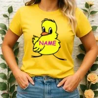 Custom Chick Funny Cute Personalize Women's T-Shirt thumb 2