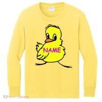 Custom Chick Funny Cute Personalize Kids Long Sleeve Shirt thumb 0
