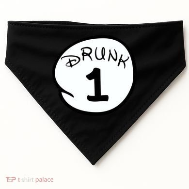 Custom Drunk 1 2 3 4 5 Personalize USA-Made Doggie Bandana