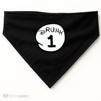 Custom Drunk 1 2 3 4 5 Personalize USA-Made Doggie Bandana thumb 0
