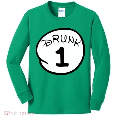 Custom Drunk 1 2 3 4 5 Personalize Kids Long Sleeve Shirt