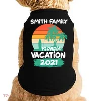 Custom Family Vacation Personalize Design Doggie Tank thumb 0