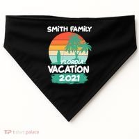 Custom Family Vacation Personalize Design USA-Made Doggie Bandana thumb 0