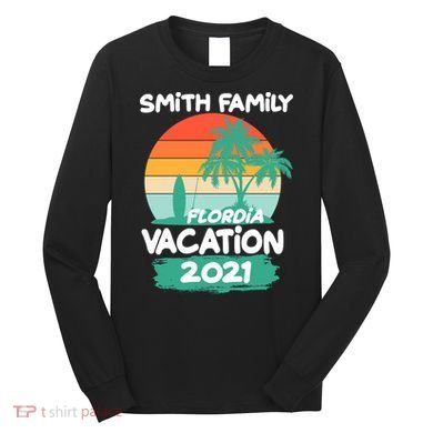 Custom Family Vacation Personalize Design Long Sleeve Shirt