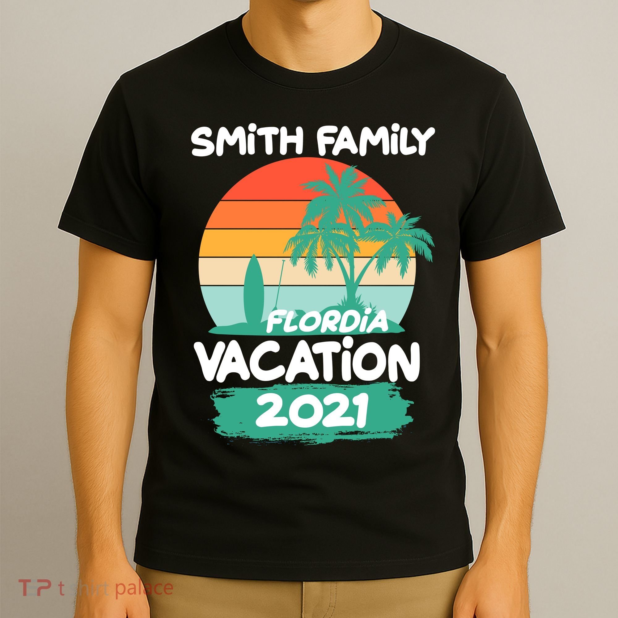 Custom Family Vacation Personalize Design T-Shirt