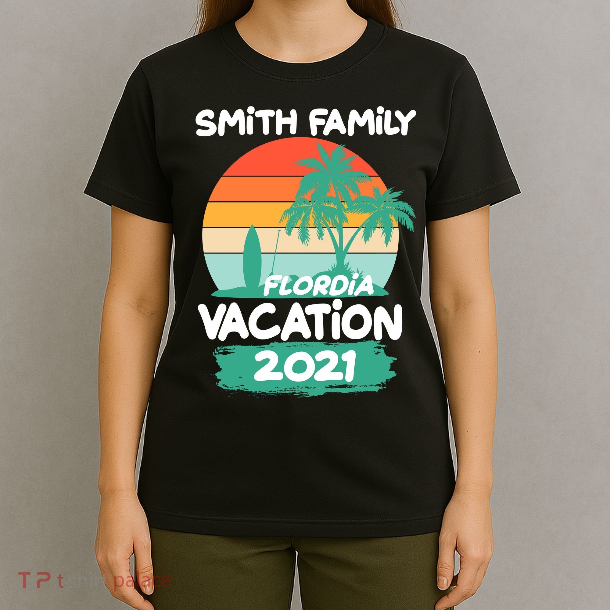Custom Family Vacation Personalize Design T-Shirt