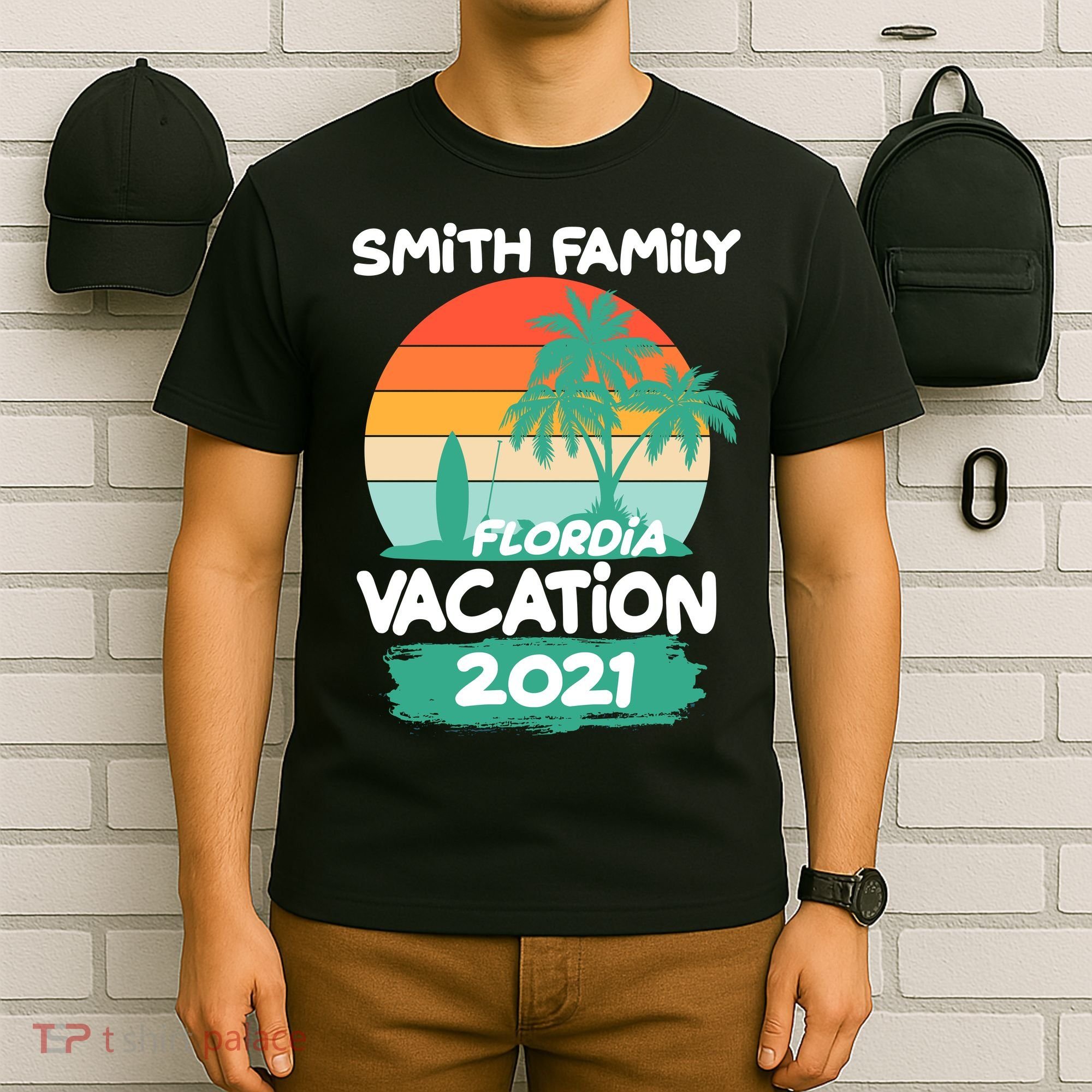 Custom Family Vacation Personalize Design T-Shirt