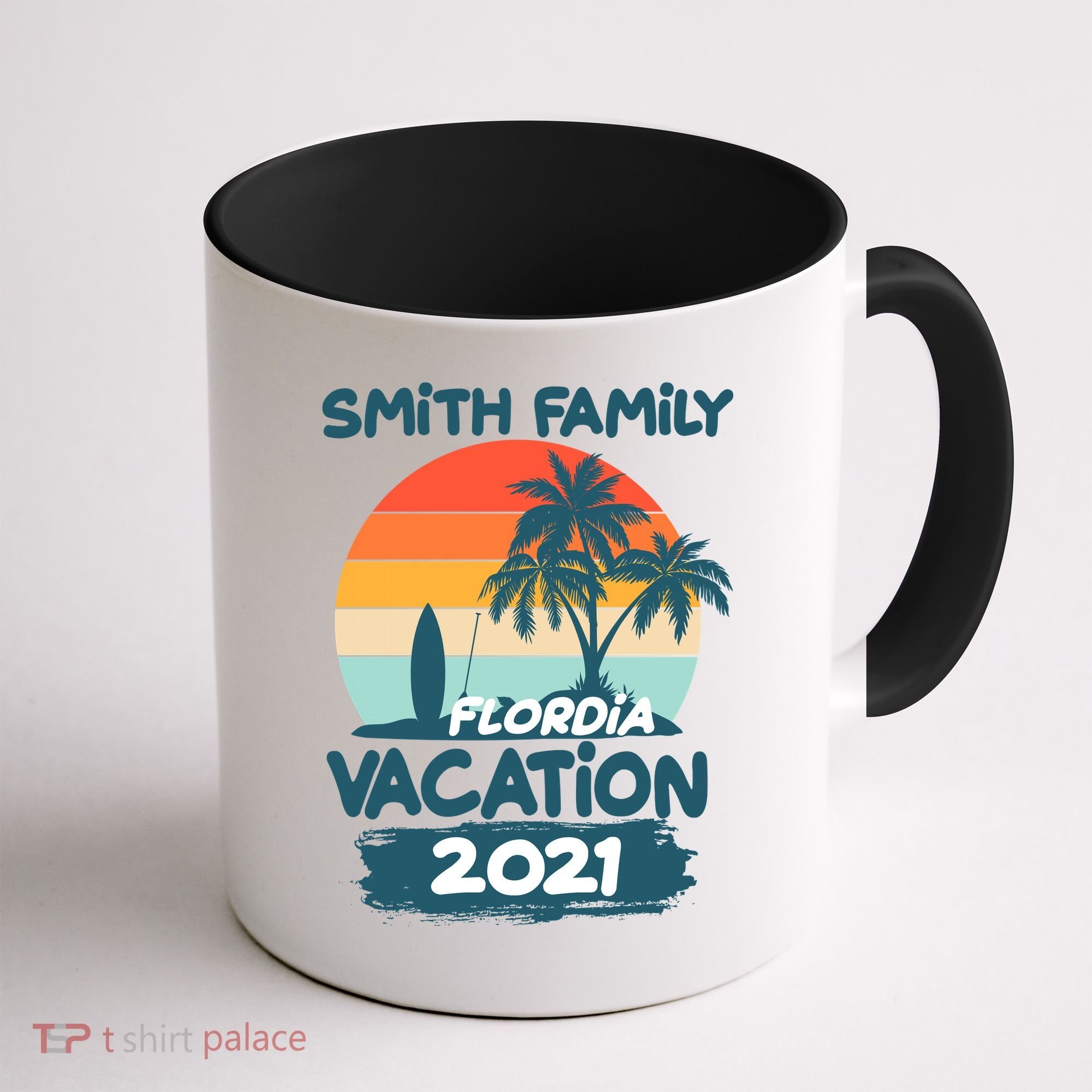 Custom Family Vacation Personalize Design Coffee Mug