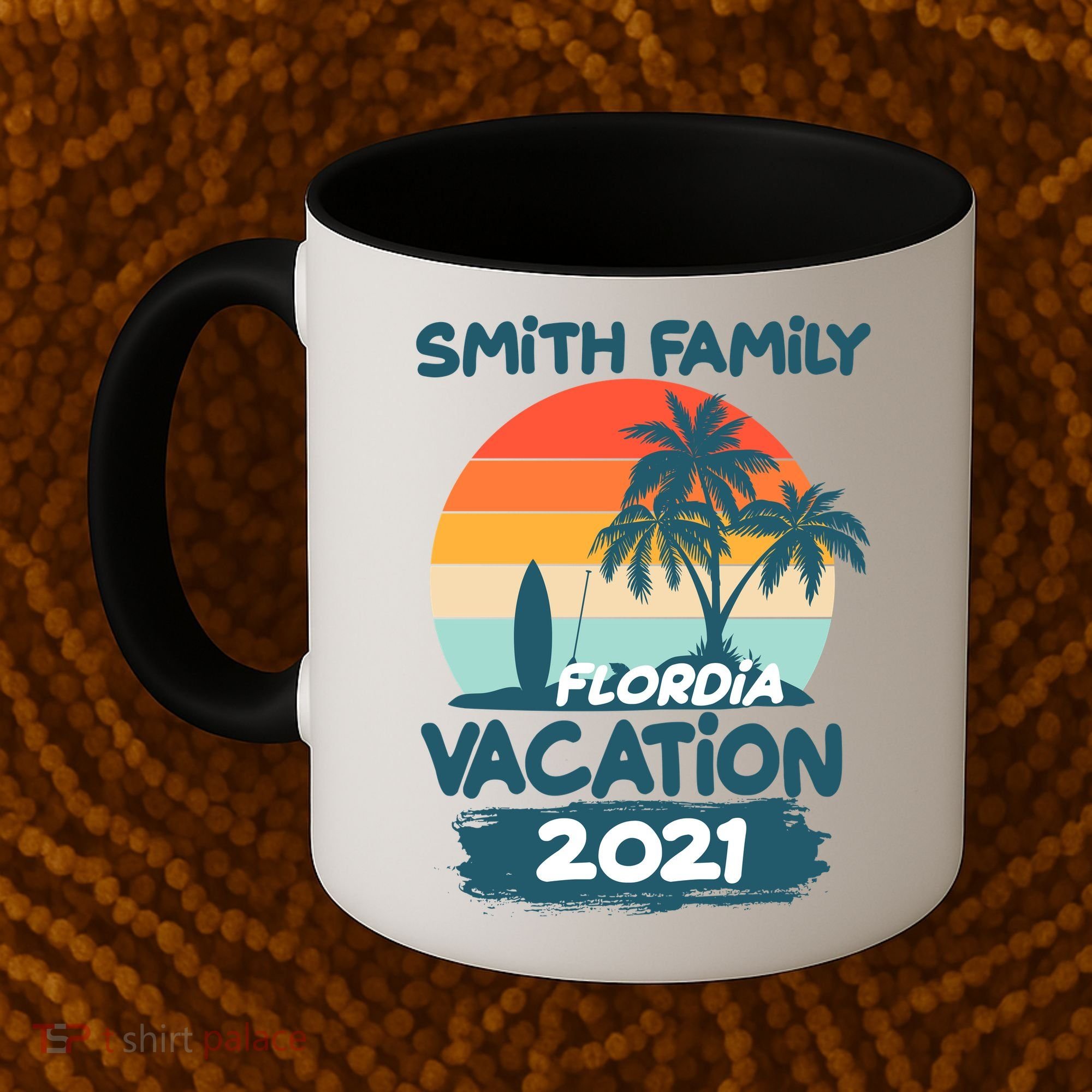 Custom Family Vacation Personalize Design Coffee Mug