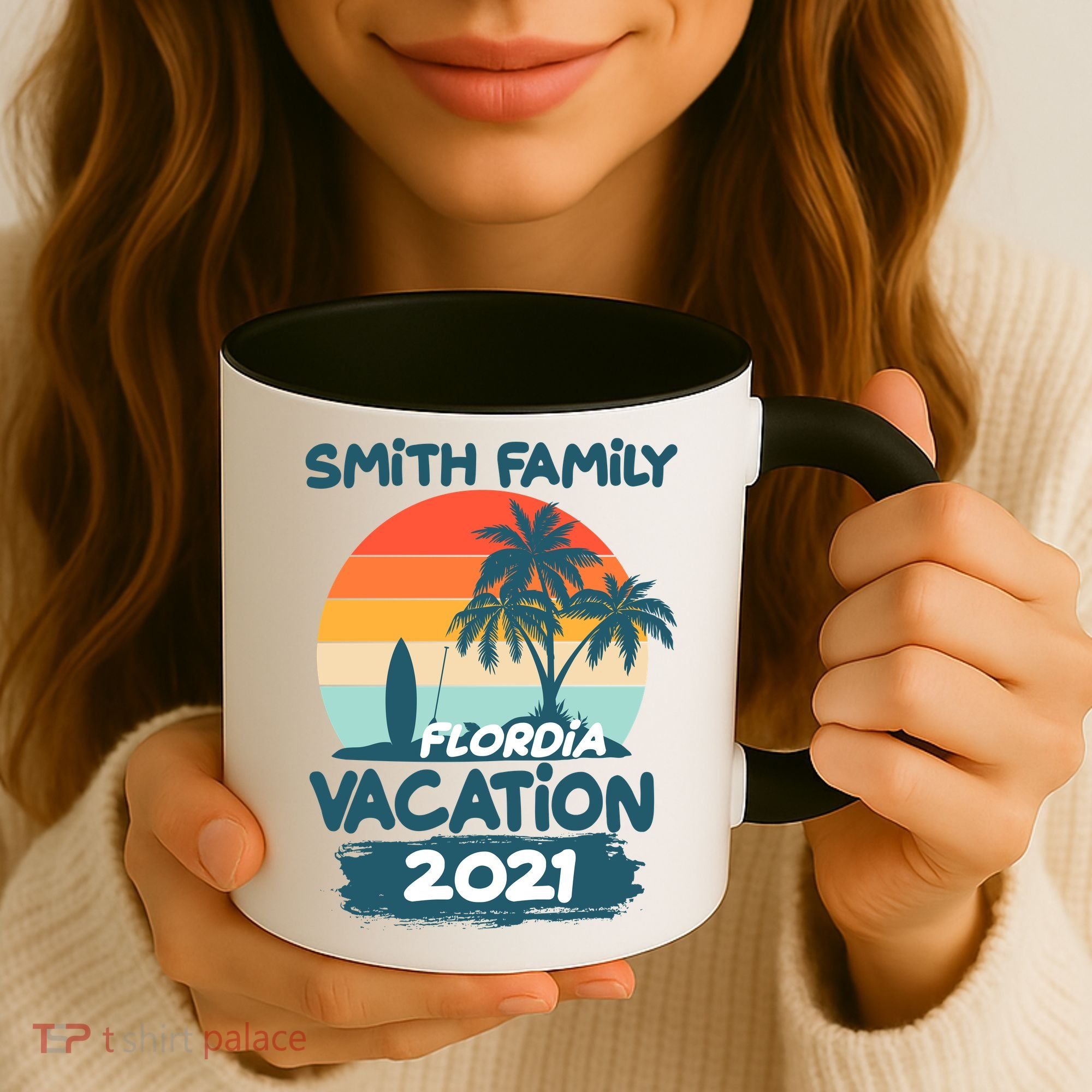 Custom Family Vacation Personalize Design Coffee Mug