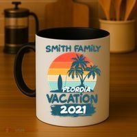 Custom Family Vacation Personalize Design Coffee Mug thumb 4