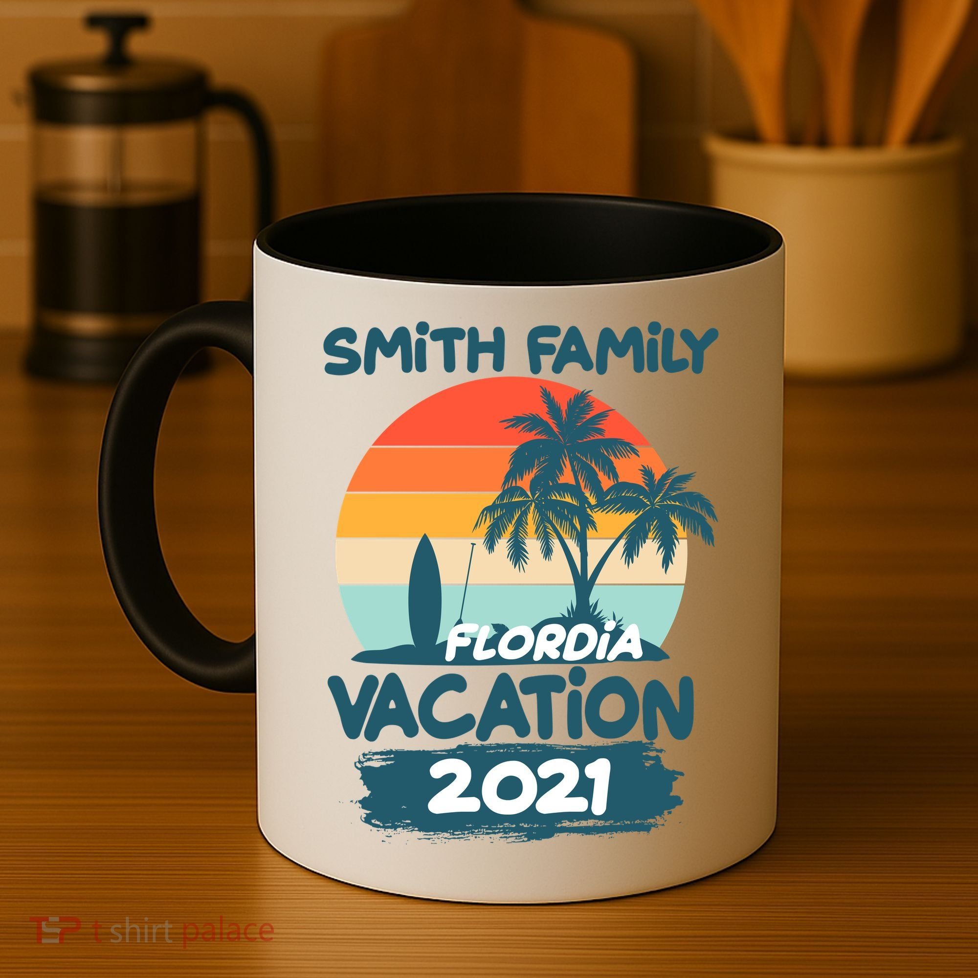 Custom Family Vacation Personalize Design Coffee Mug