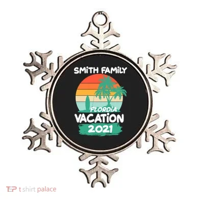 Custom Family Vacation Personalize Design Ornament