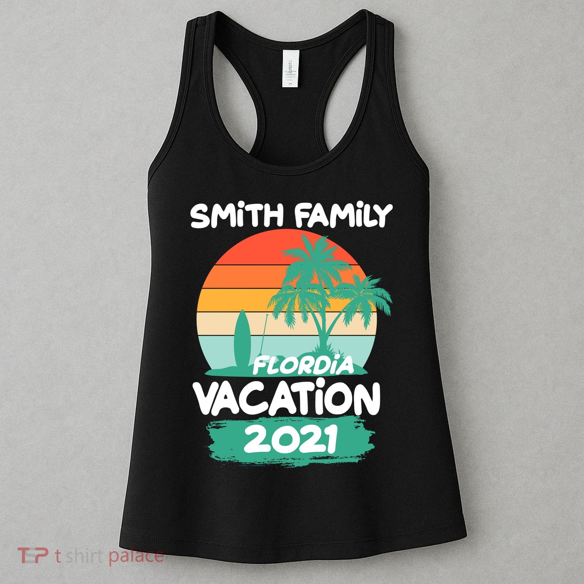 Custom Family Vacation Personalize Design Women's Tank Top